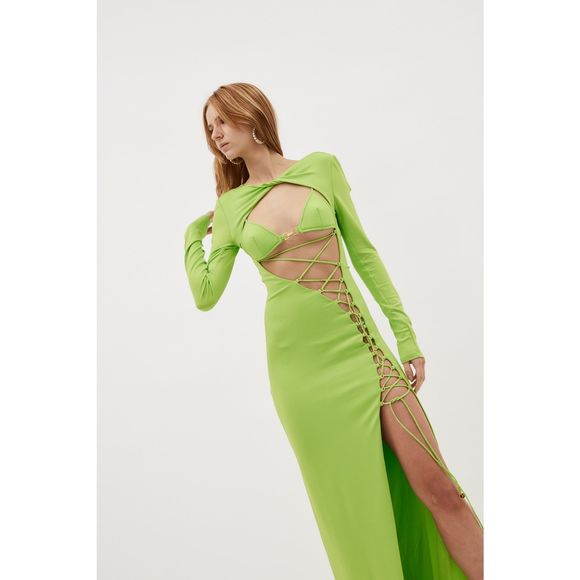 Dundas Blink Lace-Up Column Gown - Picture 2 of 16